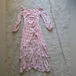 Lush Floral Pink Women's Dress